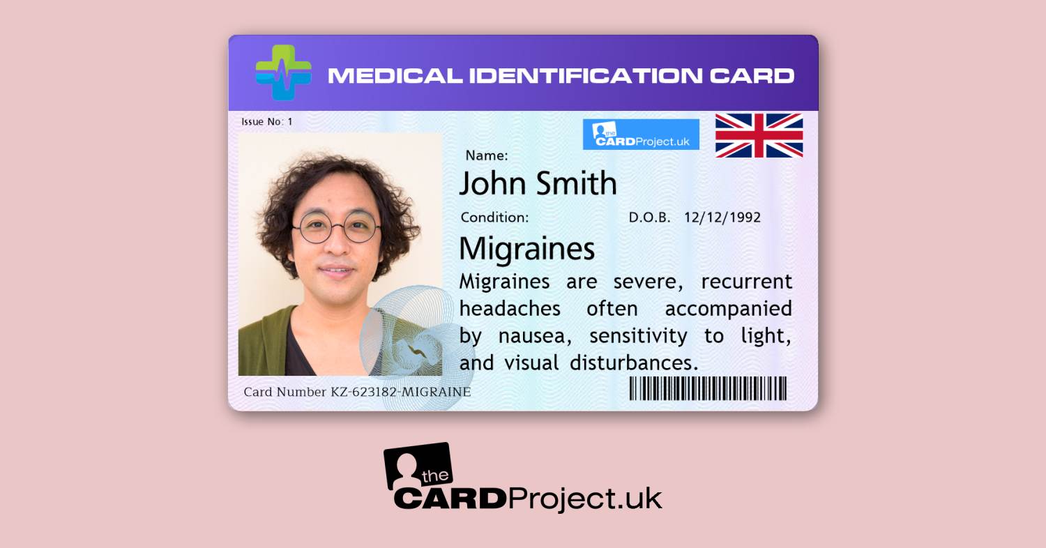 Migraine Premium Photo Medical ID Card